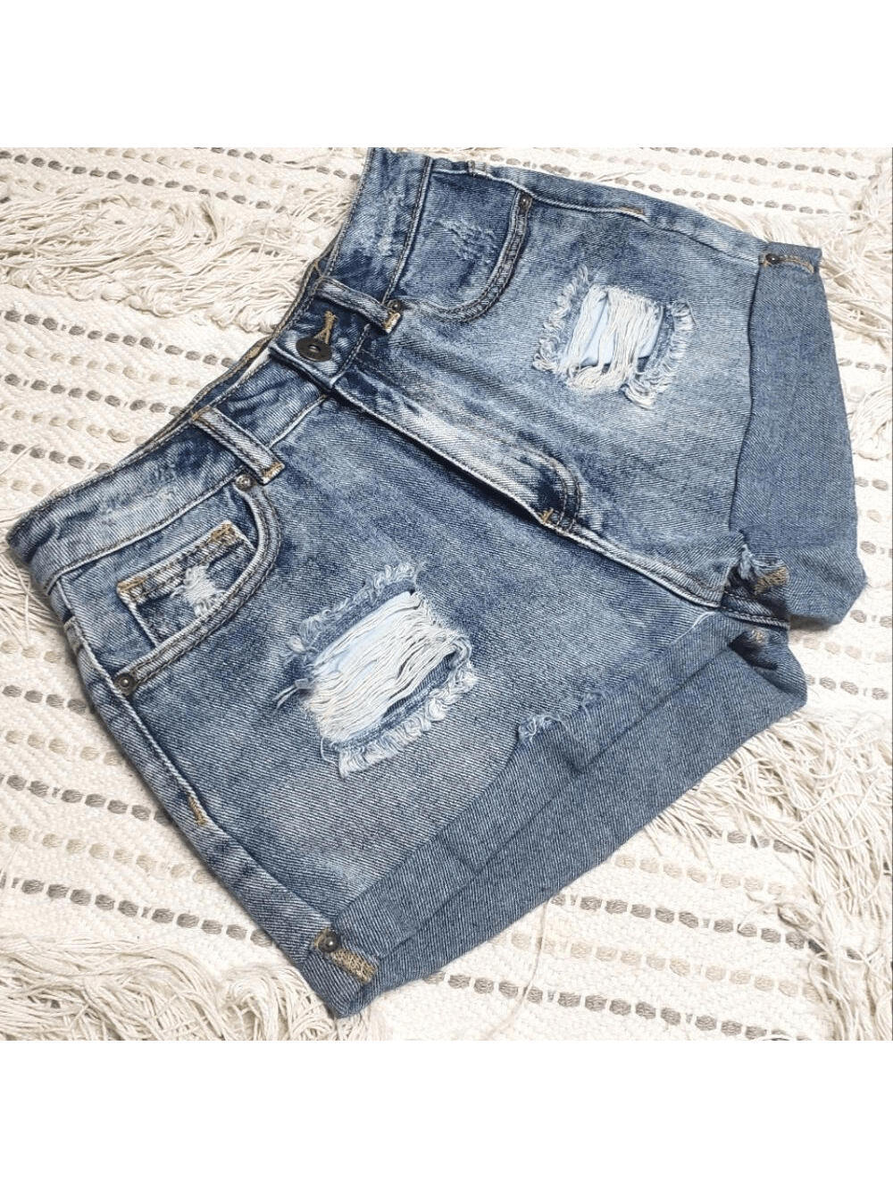 Bullhead Distressed Daisy Dukes - Mom Shorts - Acid Wash Denim Shorts - 3